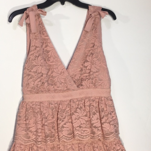 Bardot | Dresses | Bardot Dusty Rose Roxie Tiered Lace Mini Dress | Poshmark